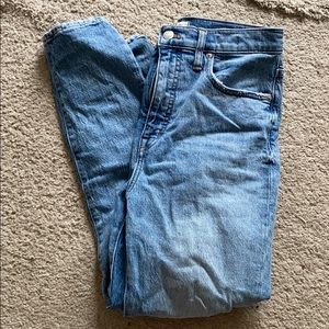 Madewell 11” high rise skinny crop jeans
